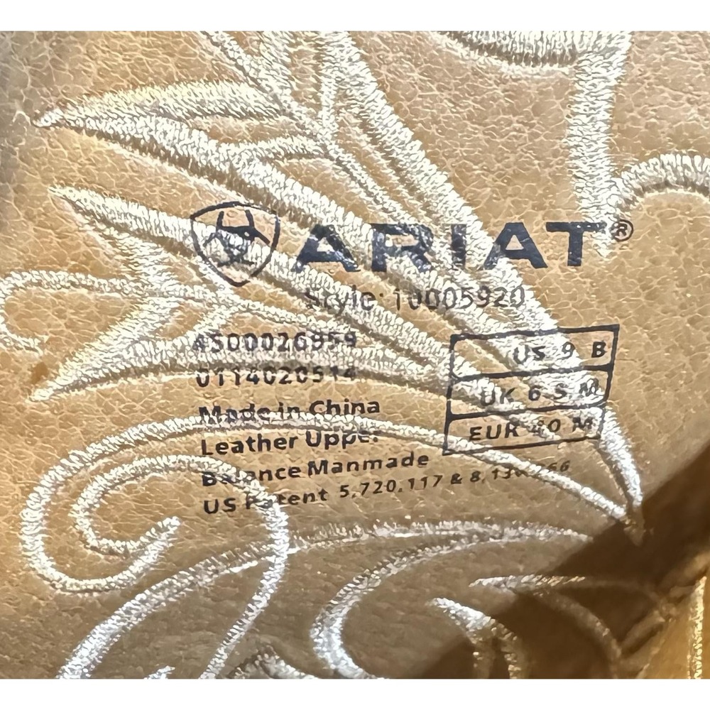 Ariat Womens Brown Leather Western Mid Calf Pointed Toe Boots 10005920 Size 9 - Picture 12 of 13